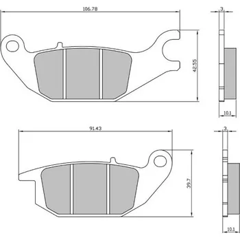 Brzdová destička Brzdové destičky RMS 225103660 zadní homologované organické 225103660