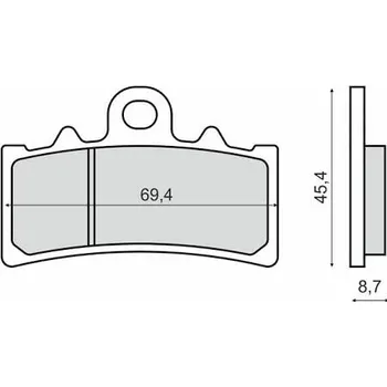 Brzdová destička Brzdové destičky RMS 225103310 organické KTM Duke 390 2013-2015