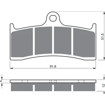 Auto-moto Brzdové destičky GOLDFREN 225 GP6 225 GP6
