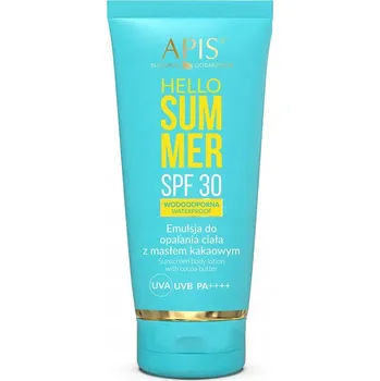 Opalování Apis Hello Summer Emulze na opalování těla s kakaovým máslem SPF 30 200 Ml