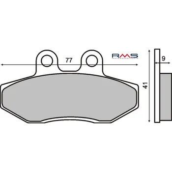 Brzdová destička Brzdové destičky RMS 225102720 organické YAMAHA XC 125 Cygnus (X) 2004-2011