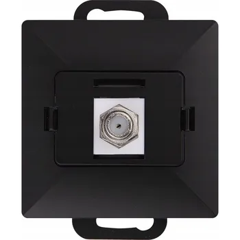 Elektrická zásuvka Anténní zásuvka nástěnná Abex černá