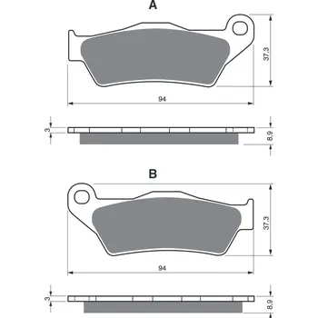 Brzdová destička Brzdové destičky GOLDFREN 349 AD 349 AD