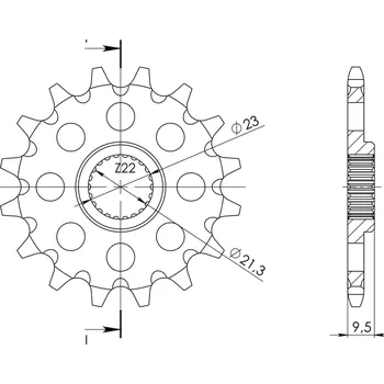 Řetězová sada pro motocykl Řetězové kolečko SUPERSPROX CST-1577:15 15 zubů, 520 YAMAHA XT 600 E 1999-2003