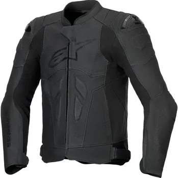 Moto bunda Kožená bunda na motorku ALPINESTARS DUSK AIRFLOW (černá, černá, vel. 52)