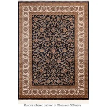Koberec Prémiový perský kusový koberec Babylon of Obsession 300 navy: 80x 150 cm