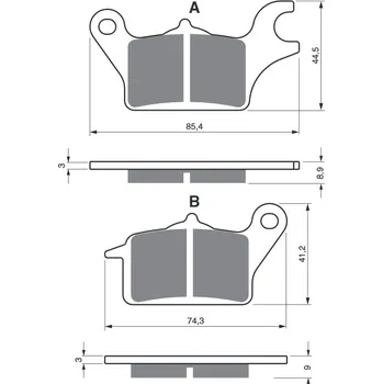 Brzdová destička Brzdové destičky GOLDFREN 357 S33 STREET FRONT 357 S33 STREET
