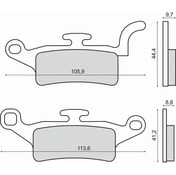 Brzdová destička Brzdové destičky RMS 225103250 organické 225103250