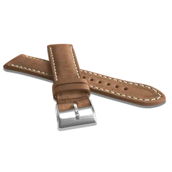 Řemínek na hodinky LAVVU Přírodně barvený béžový řemínek NATURE z kůže Top Grain - 20 LSRUD20