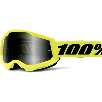 Motocyklové brýle Motokrosové brýle 100% ACCURI 2 Sand žluté s dvojitým kouřovým plexi