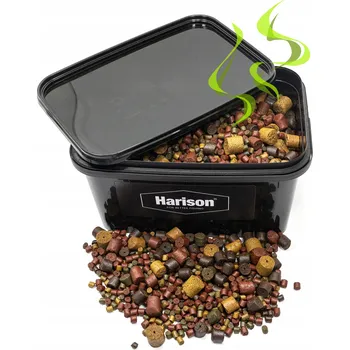 Návnada Harison pelety 6-18 mm 3 kg v kbelíku 5 l