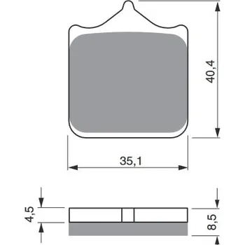 Brzdová destička Brzdové destičky GOLDFREN 304 S3 (1 set = 4 pcs) 304 S3