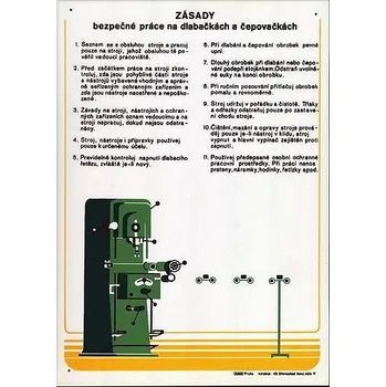 Značení Zásady bezp.práce na dlab.a čepovačkách 297x420mm - plast