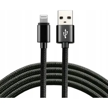 Datový kabel Kabel Everactive USB - Apple Lightning 1,2 m černý
