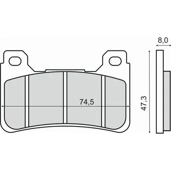 Brzdová destička Brzdové destičky RMS 225102950 organické HONDA CBR 600 RR 2005-2016