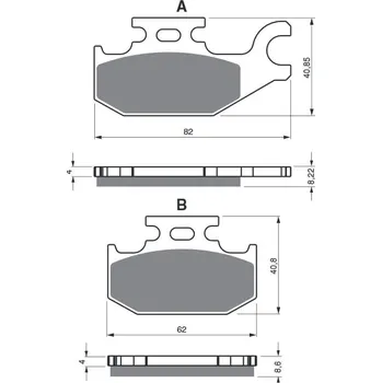 Brzdová destička Brzdové destičky GOLDFREN 373 AD STREET SUZUKI KingQuad 750 2008-2012