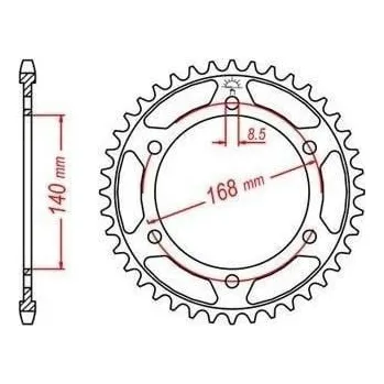 Řetězová sada pro motocykl Řetězová rozeta JT JTR 6-41 41 zubů, 525 JTR6.41
