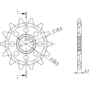 Řetězová sada pro motocykl Řetězové kolečko SUPERSPROX CST-825:13 13 zubů, 520 HUSQVARNA TE 310 2011-2013