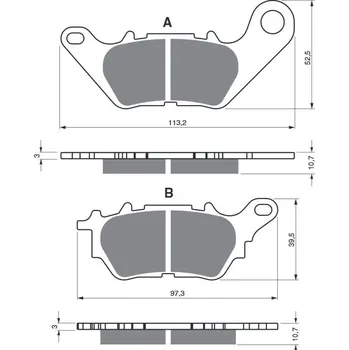 Brzdová destička Brzdové destičky GOLDFREN 370 AD STREET YAMAHA YZF-R3 2015-2018
