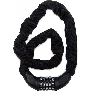 Zámek na kolo RR.732.6x1200.CRN ČERNÝ řetězový kódový zámek