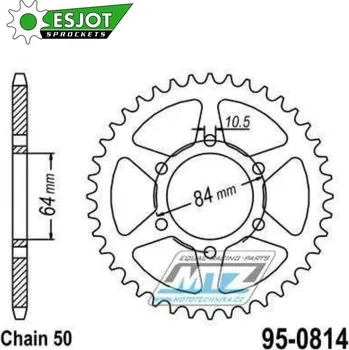 Řetězová sada pro motocykl Rozeta ocelová (převodník) 0814-45zubů ESJOT 50-35018-45 - Suzuki GS400 + GS425 + GS450 + GS550 + GSX400 + GT380 + GT500 + GT550 95-0814-45-ES
