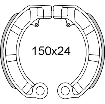 Brzda pro motocykl Brzdové čelisti RMS 225120161 zadní 225120161