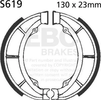 Brzda pro motocykl Sada brzdových čelistí EBC S619 S619
