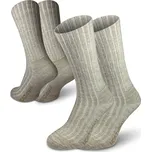 Northman Turistické/domácí merino ponožky Perun Merino 2-pack Velikost: 45-47 Béžové Turistické/Domácí Merino Ponožky