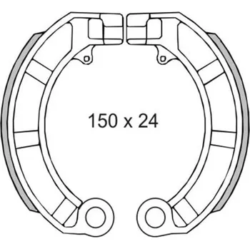 Brzda pro motocykl Brzdové čelisti RMS 225120572 zadní PIAGGIO/VESPA PX 125 (2011>) 2011-2017