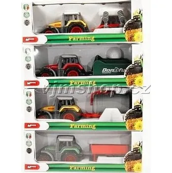 autíčko Mondo Traktor s přívěsem kovový, více druhů