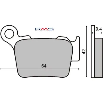 Brzdová destička Brzdové destičky RMS 225100750 organické HUSABERG FE 570 2009-2012