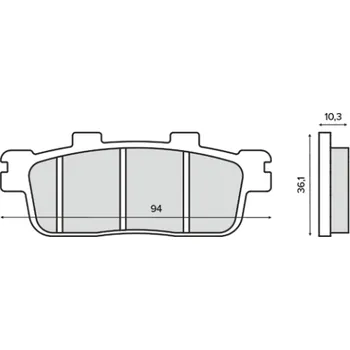 Brzdová destička Brzdové destičky RMS 225103230 organické PIAGGIO/VESPA GTS 250 2007-2013