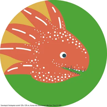 Fototapeta Dětská samolepící fototapeta Komar - Into Adventures - Little Dino Trice D1-069, kruh 128 cm