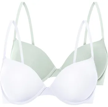 Dámské spodní prádlo esmara® Dámská podprsenka, 2 kusy (mintová/bílá, 85C)