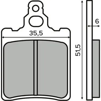 Brzdová destička Brzdové destičky RMS 225103610 bez homologace APRILIA RS 50 1999-2005