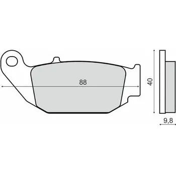 Brzdová destička Brzdové destičky RMS 225103280 organické HONDA CBR 125 R 2011-2016