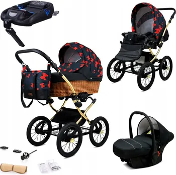 Kočárek BabyLux Dětský kočárek 4v1 Classic (hluboký, sportovní, autosedačka)