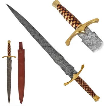 Replika zbraně Krátký damaškový meč "JOAN OF ARK" Funkční, ostrý!