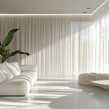 Voál GERSTER s olůvkem výška 290 cm, BÍLÝ, odběr od 20 bm