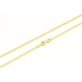 Řetízek Stříbrný zlacený řetízek valentina 45 cm STRR0563F