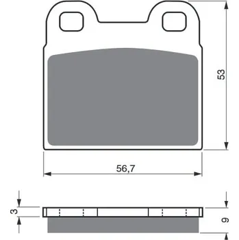 Brzdová destička Brzdové destičky GOLDFREN 166 AD OFF-ROAD FRONT 166 AD