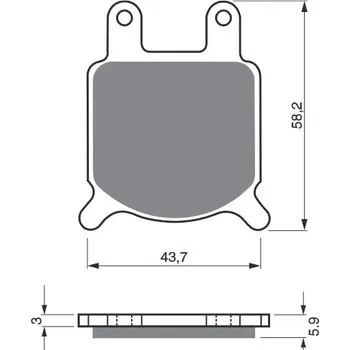 Brzdová destička Brzdové destičky GOLDFREN 184 S3 CAGIVA Ala Azzurra 650 1985-1988