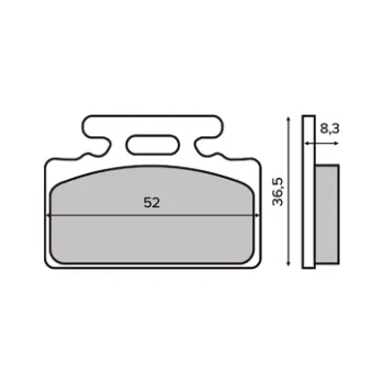 Brzdová destička Brzdové destičky RMS 225103440 organické SYM Mio 50 2006-2007