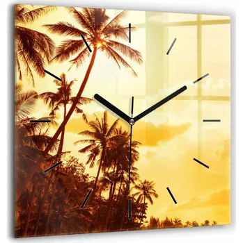 Hodiny Nástěnné hodiny Wallfluent hnědé 60 cm