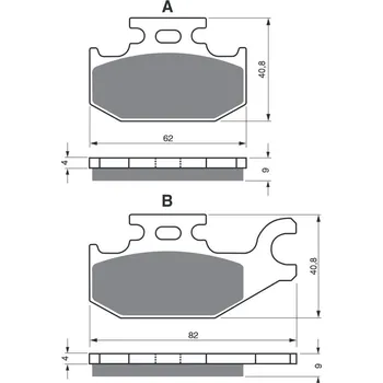 Brzdová destička Brzdové destičky GOLDFREN 182 AD OFF-ROAD FRONT CAN-AM Renegade 800 2008-2011