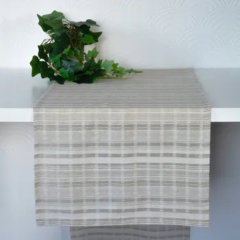 ubrus Lněný běhoun s krajkou a stuhou 140 Cm