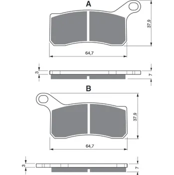 Auto-moto Brzdové destičky GOLDFREN 261 S33 OFF-ROAD FRONT 261 S33 OFF-ROA