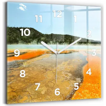 Hodiny Nástěnné hodiny Wallfluent žluté 30 cm