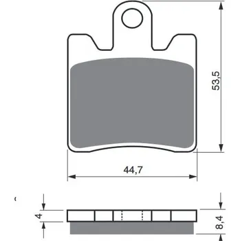 Brzdová destička Brzdové destičky GOLDFREN 326 S3 (1 set = 4 pcs) TRIUMPH Trophy 1215 2013-2017