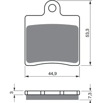 Brzdová destička Brzdové destičky GOLDFREN 367 S3 (1 set = 4 pcs) 367 S3